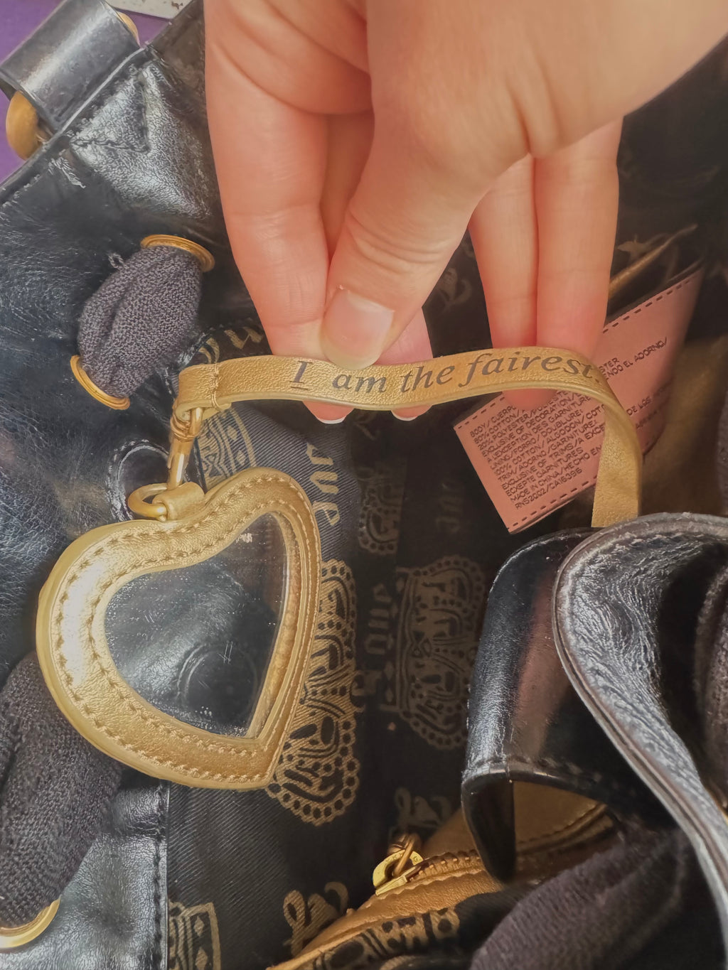 y2k 2000’s brown velour Juicy Couture daydreamer bag trashy