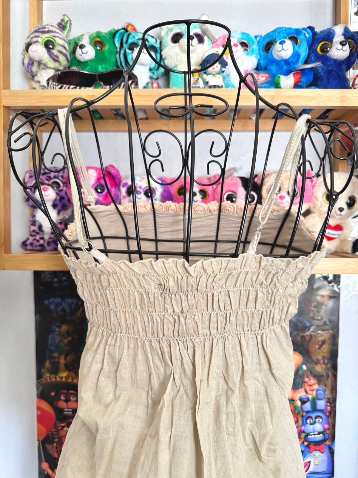 y2k vintage fitted metallic graphic print cami top