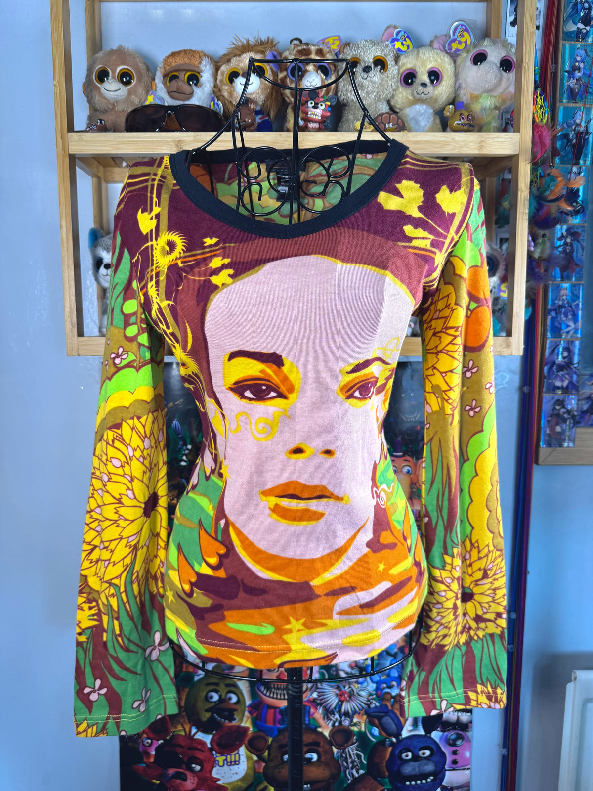 y2k vintage graphic flared sleeve deadstock hayes top