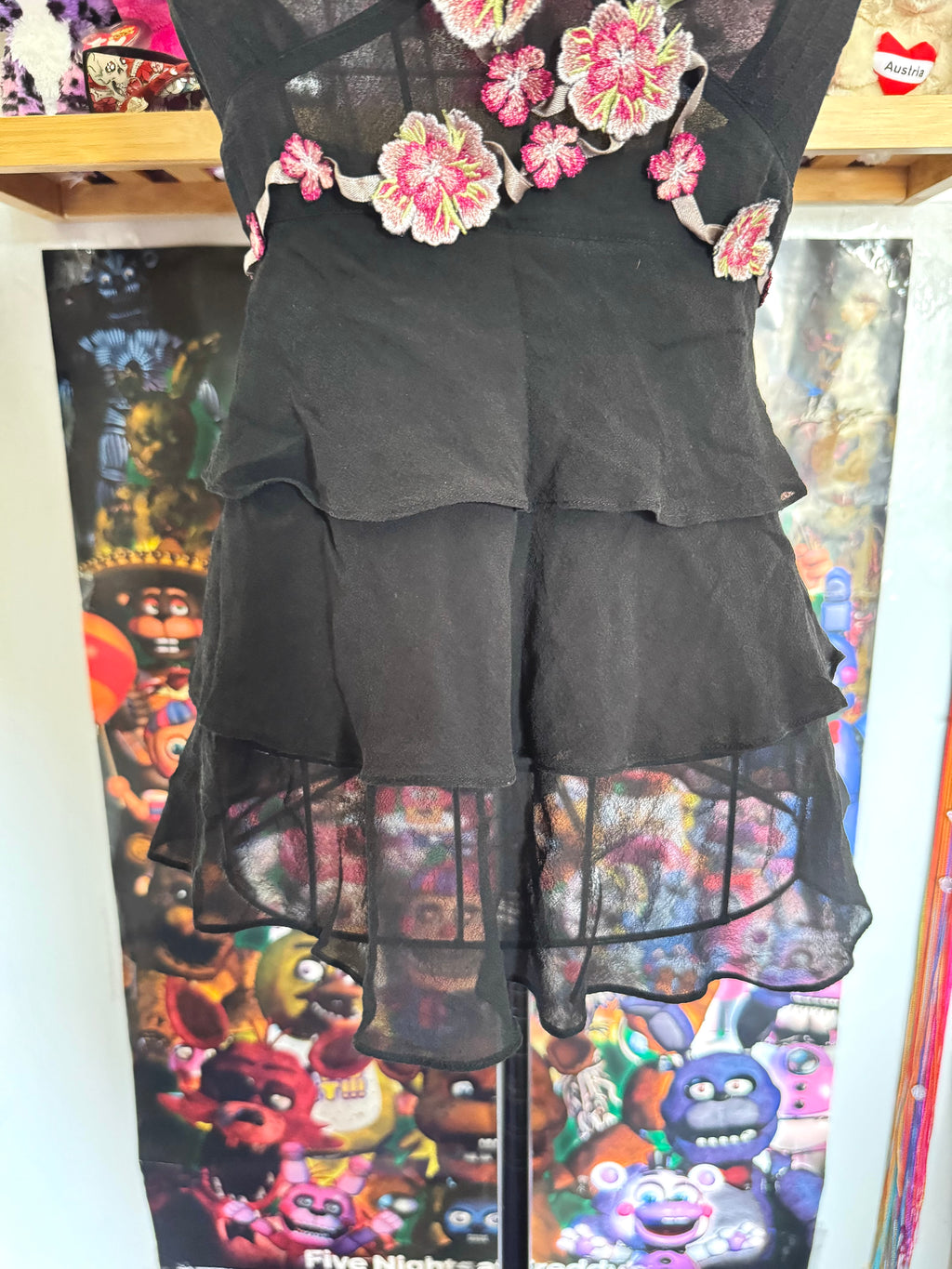 y2k vintage stunning silk ruffle tiered floral halterneck cami top
