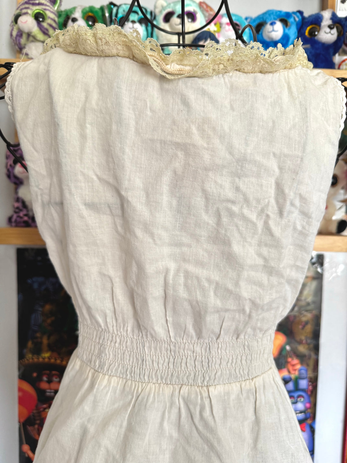 y2k vintage white floaty fairy hem babydoll cami top
