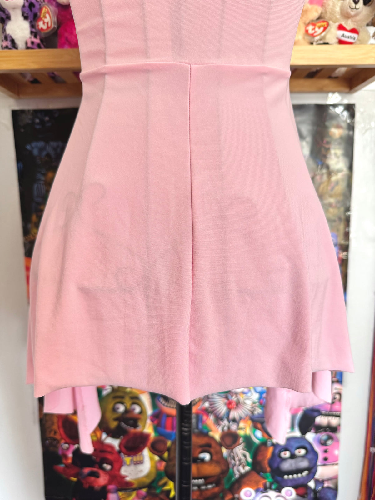 y2k vintage baby pink asymmetrical fairy hem ruched beaded cami top