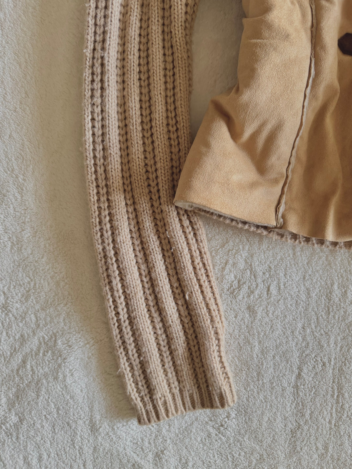 y2k vintage buckle up fitted and cropped jacket with chunky ribbed knit sleeves western boho