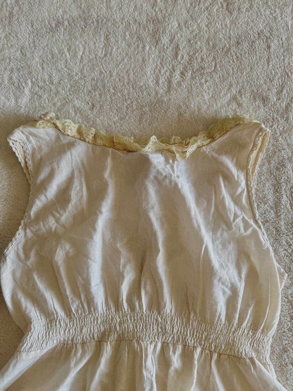 y2k vintage white floaty fairy hem babydoll cami top