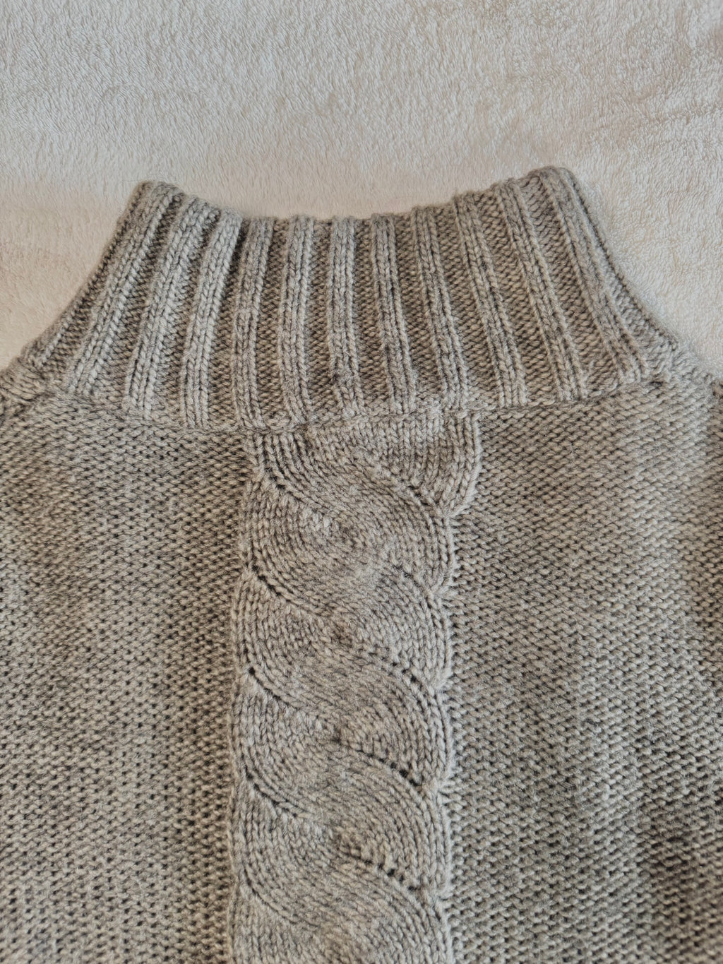 y2k vintage grey brown babydoll chunky knitted button up cardigan