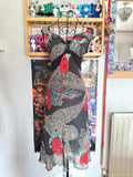 y2k vintage silk blend floral print midi dress