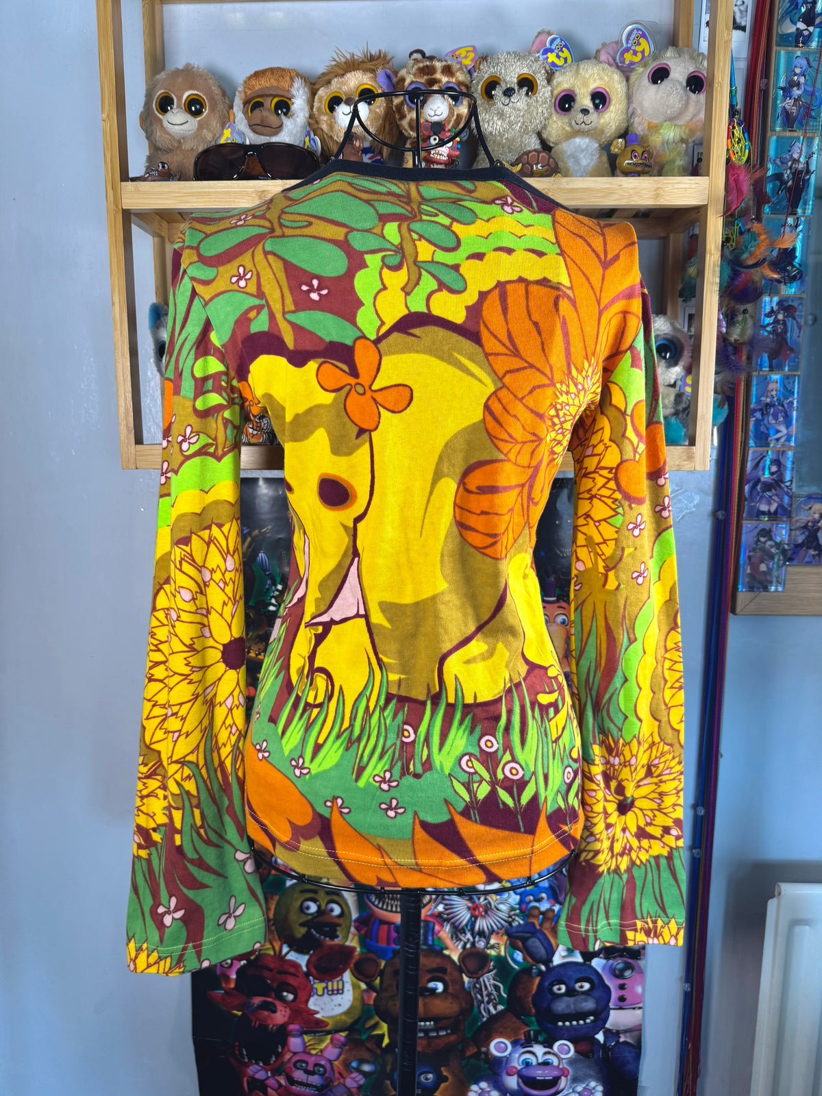 y2k vintage graphic flared sleeve deadstock hayes top