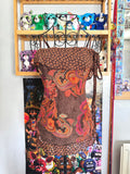 y2k vintage fitted brown and orange paisley print cami top