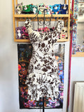 y2k vintage floral print milkmaid ruffle tiered mini dress summer