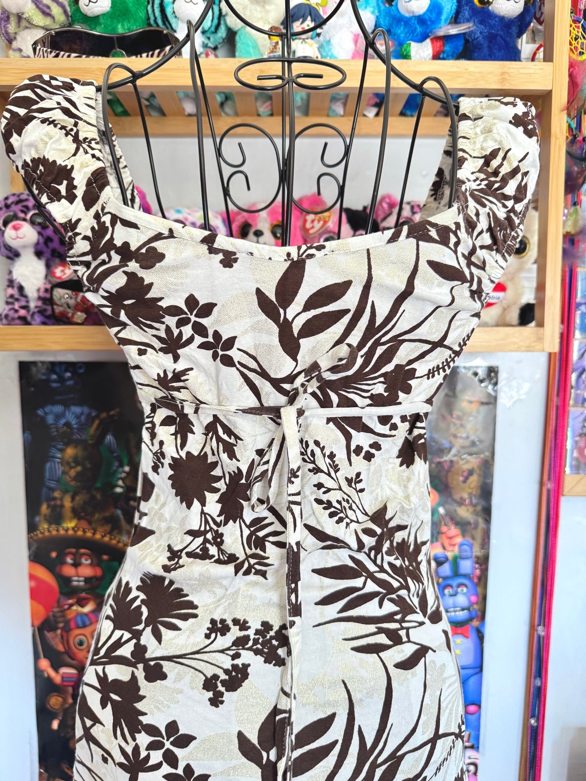 y2k vintage floral print milkmaid ruffle tiered mini dress summer