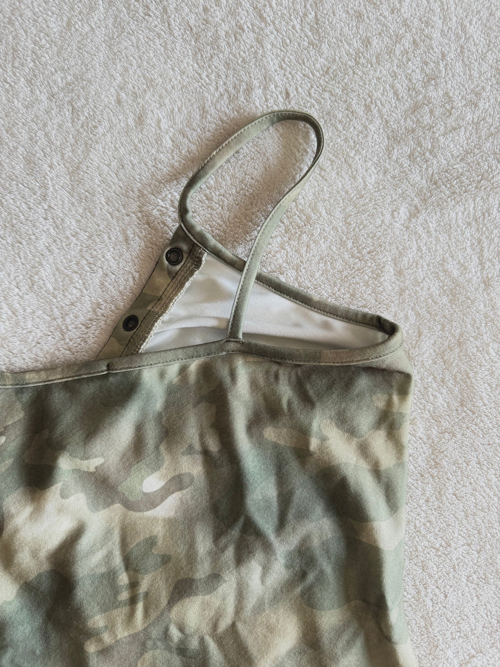 y2k vintage camouflage print green lace up ruched and fitted cami top with grommets