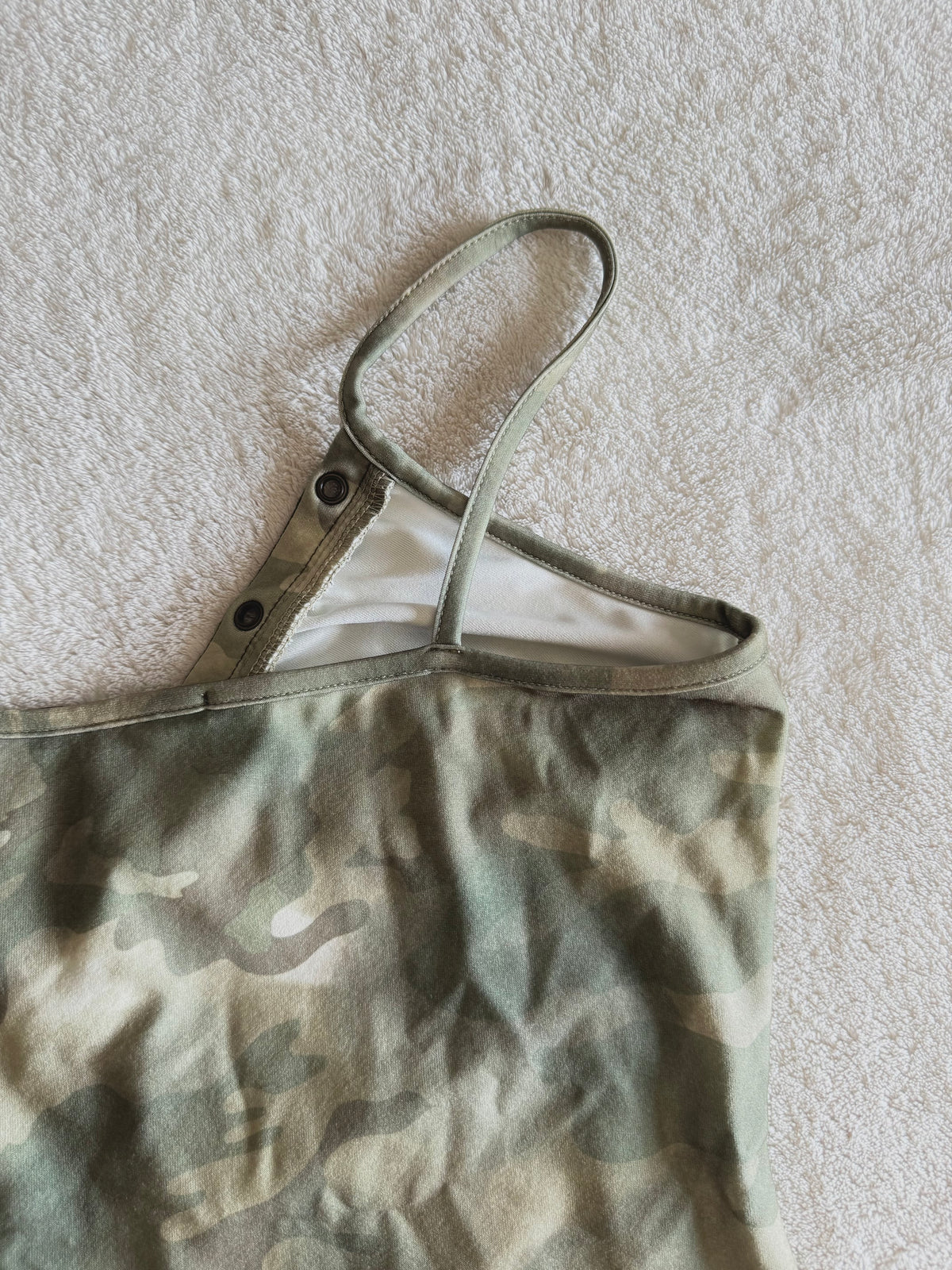 y2k vintage camouflage print green lace up ruched and fitted cami top with grommets